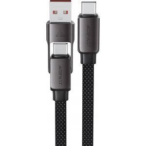 Καλώδιο Acefast C13-05 USB-C - USB-A / USB-C 480Mb/s 3A 0.2m - μαύρο