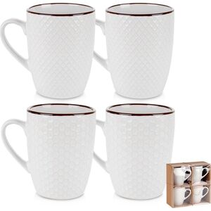 Kubki ceramiczne białe 400 ml 4 szt.