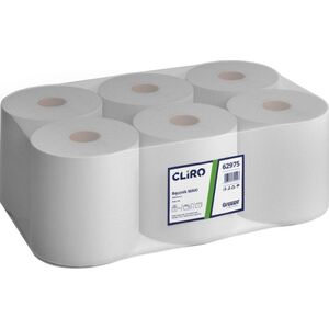 Cliro Cliro - Ręcznik papierowy w roli maxi, 2-warstwy, makulatura, 6 rolek - 75% bieli