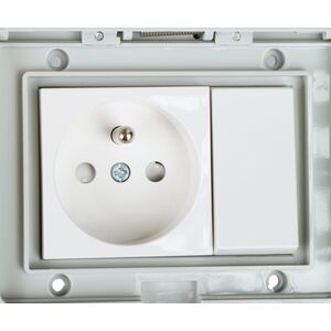 GNIAZDO NATYNKOWE POJEDYNCZE Z ŁĄCZNIKIEM ATLO-S1IP5-SW 220... 240V 10A ATLO