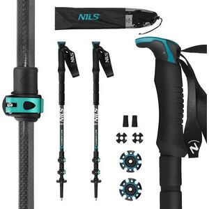 Kijki trekkingowe Nils Carbon TK8607 regulowane 65-135cm