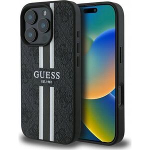 Guess Guess GUHMP16XP4RPSK iPhone 16 Pro Max 6.9" czarny/black hardcase 4G Printed Stripes MagSafe