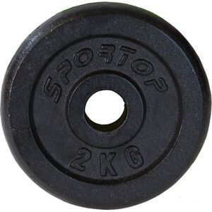 Sportop obciążenie czarne żeliwne 2 kg fi28