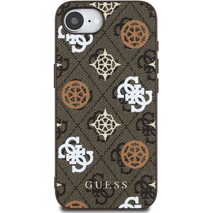 Θήκη Guess PU 4G Peony με MagSafe για iPhone 16e - καφέ