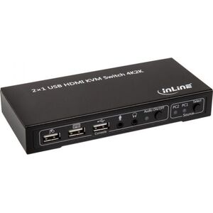 Przełącznik InLine InLine KVM Switch, 2-Fach HDMI 4K2K mit Audio