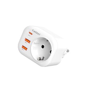 Λευκό Earldom ES-SC18, 2xUSB, 1xType-C, Ασπρο - 40524 έως 12 άτοκες Δόσεις
