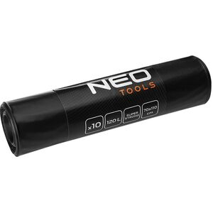 Worki budowlane 120 L, czarne, 10 sztuk, 100 mic