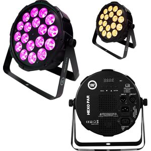 LIGHT4ME REFLEKTOR PROJEKTOR SCENICZNY LED KOLOROFON DISCO PAR 18x12W RGBWA-UV DMX