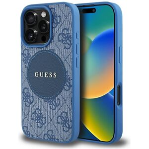Etui Guess 4G Circle Classic Logo        MagSafe do iPhone 16 Pro Max niebieski