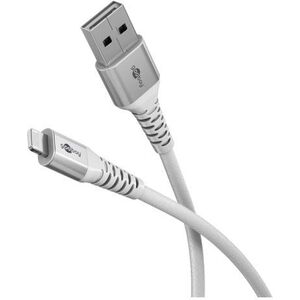Kabel tekstylny Lightning USB-C z metalowymi złączami, 2 m - Długość kabla 2 m