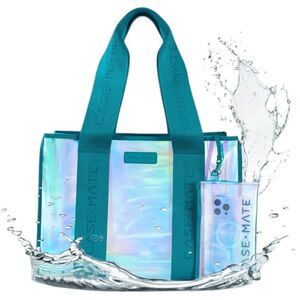 Case-Mate Large Travel Tote Bag - Wodoodporna torba na ramię z etui na telefon (Emerald Blue Soap Bubble)