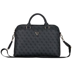 Bag Guess 4G Zipper Pocket Triangle Logo 15" black