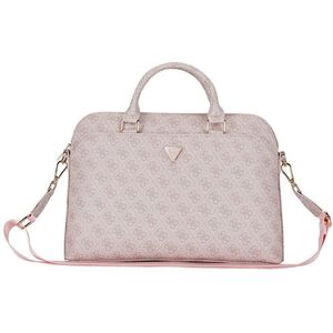 Bag Guess 4G Zipper Pocket Triangle Logo 15" pink