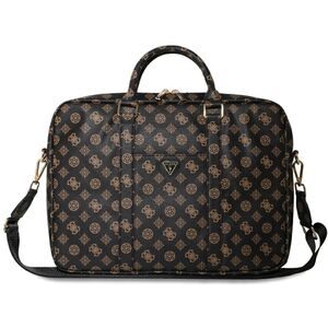 Bag Guess 4G Peony Front Pocket Zipper Triangle Logo 16" black