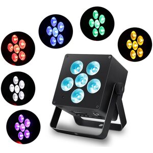 LIGHT4ME ACCU PAR RGBWA-UV reflektor 4400 mAh efekt świetlny 6x6W LED