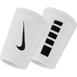 Nike Frotki na nadgarstek Nike Elite Doublewide Wristbans 2 szt. biało-czarne N1006700101OS