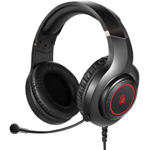 A4Tech Bloody G220, słuchawki z mikrofonem, przewodowaczarna, słuchawki, podświetlane typ 3.5 mm jack + USB
