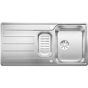 BLANCO CLASSIMO 6 S-IF stal polerowana odwracalny, korek auto., PushControl, InFino, odsączarka stalowa