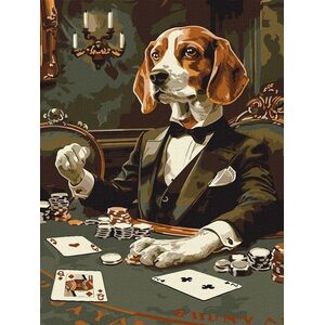 Malowanie po numerach - Hazardowy beagle 30x40cm EDUKAMP