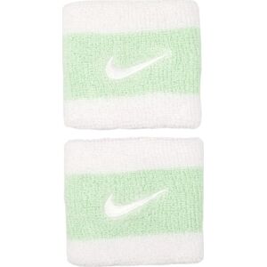 Frotki na nadgarstek Nike Swoosh Wristbands 2 szt. biało-zielone N0001565117OS