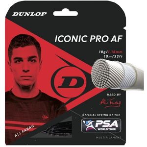 Dunlop Squash strings DUNLOP ICONIC PRO AF 18G BLACK 10M SET