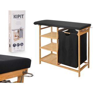 Ντουλάπι Kipit Bamboo με σιδερώστρα και καλάθι ρούχων BAMY, 111 x 34 x 82 cm 14195206 8430852997555