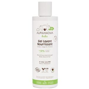 Alphanova Bebe Bio, Θρεπτικό τζελ καθαρισμού για το σώμα, το πρόσωπο και τα μαλλιά για βρέφη, 200ml
