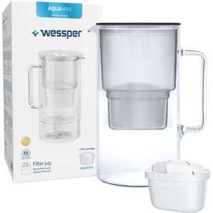 Dzbanek filtrujący Wessper Aquamax Crystalline czarny + 1 wkład