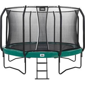 Trampolina ogrodowa Salta ogrodowa First Class z siatką wewnętrzną 10 FT 305 cm zielona