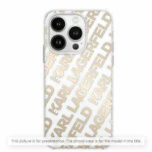 Θήκη Karl Lagerfeld IML Rhinestones Logo για iPhone 16 Pro ροζ
