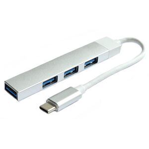RoGer USB-C HUB 3xUSB2.0 / 1xUSB3.0 5Gbps / ασημί