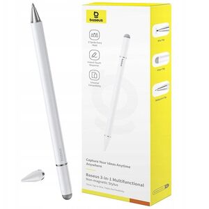 Στυλό BASEUS Smooth Writing III 3w1 παθητική γραφίδα - μη μαγνητική έκδοση - λευκό