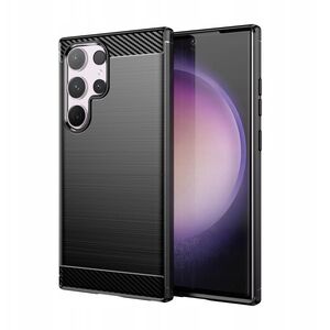 Θήκη σιλικόνης Carbon Case για Samsung Galaxy S24 FE - μαύρο