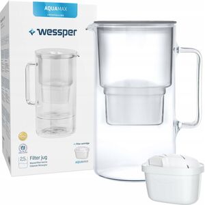 Dzbanek filtrujący Wessper Aquamax Crystalline szary + 1 wkład