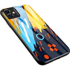 Hurtel Color Glass Case etui pokrowiec nakładka ze szkła hartowanego z osłoną na aparat Huawei P30 Lite pattern 1 uniwersalny