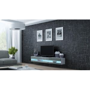 Cama Meble Szafka RTV VIGO NEW '180' 30/180/40 biały/szary poł