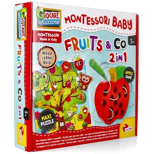 MONTESSORI puzzle and educational game 2 in 1 FRUITS, 92260