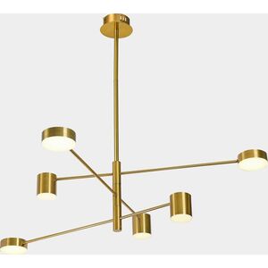 Lampa wisząca Italux LAMPA sufitowa REMDAL PND-16374-6-COP-GD-4K Italux modernistyczna OPRAWA metalowe molekuły LED 36W 3000K sticks złote