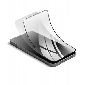Εύκαμπτο 5D - υβριδικό γυαλί για Samsung Galaxy S25 Ultra μαύρο (Hot Bending) - λειτουργικός αναγνώστης