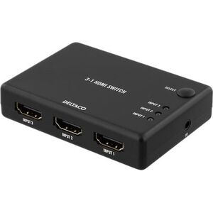 Deltaco Διακόπτης DELTACO 3in-1out, 60Hz, 7.1 ήχος, Ultra HD, μαύρο / HDMI-7042