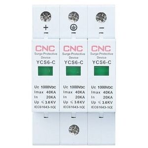 CNC CNC DC περιοριστής υπέρτασης, 3P, κατηγορία C, 20-40 kA, 1000VDC