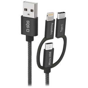 Καλώδιο SBS USB σε Micro-USB (Lightning/USB-C) 1.2m λευκό