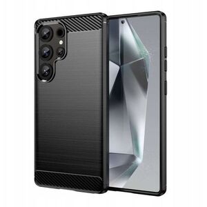 Θήκη σιλικόνης Carbon Case για Samsung Galaxy S25 Ultra - μαύρη