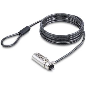 StarTech SNBLC4D-LAPTOP-LOCK κλείδωμα καλωδίων Μαύρο, Ασημί 2 μ