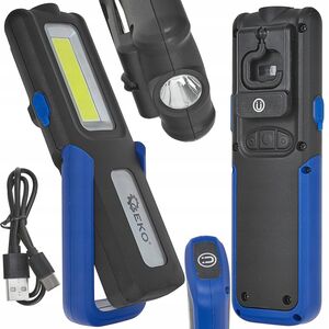 Φακός εργαστηρίου POWERBANK με μαγνήτη και ρύθμιση LED COB 5W + 3W 2000mAh 400lm IP44 (10/40)