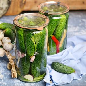 Κυλινδρικό βάζο 340 ml με καπάκι - σετ 6 τεμ