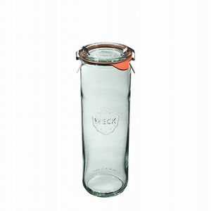 Κυλινδρικό βάζο 600 ml με (6 τεμ), καπάκι, κλιπ, σφράγιση x2