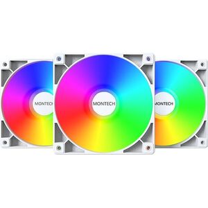 Montech GF120 PWM ARGB ανεμιστήρας, σετ 3 τεμαχίων - 120mm, λευκό