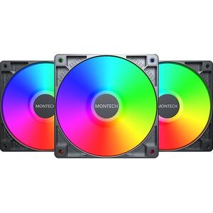 Montech GF120 PWM ARGB ανεμιστήρας, σετ 3 τεμαχίων - 120mm, μαύρο