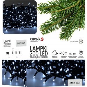 Extralink | Λαμπάκια LED | 200L ψυχρό λευκό, μήκ. 3 + 10 μ εσωτ/εξωτ